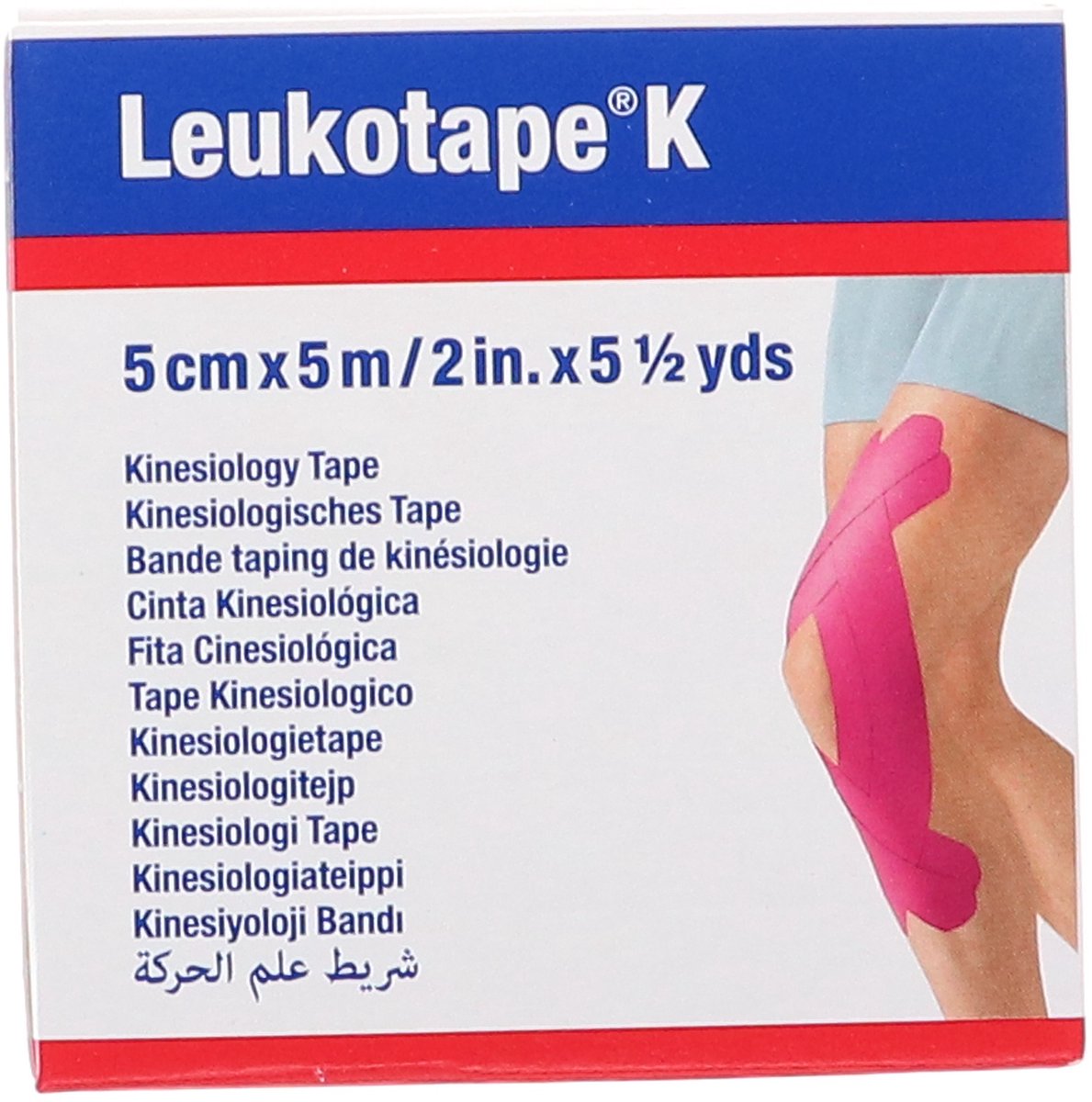 Goedkoopste Leukotape Elastisch Kleefverband Roze 5cm x 5m, 1st (7297825