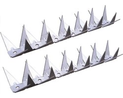 Anti klimstrips - 2x - metaal - scherpe punten - 100 cm - antiklimstrips - anti inbraak / katten / vogel pinnen