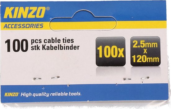 Kinzo Kabelbinder, 100 Stück – 300 Mm Lang, 3,6 Mm Breit, Weiß – Praktisch Für Haus & Garten