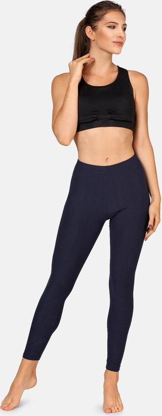 Merry Style Dames Lange Leggings - Sport - Vrijetijdsbroek - Lange - Sporbroek - Yogabroek - Brede Taille - MS-MS10-348-LE - Marineblauw - S