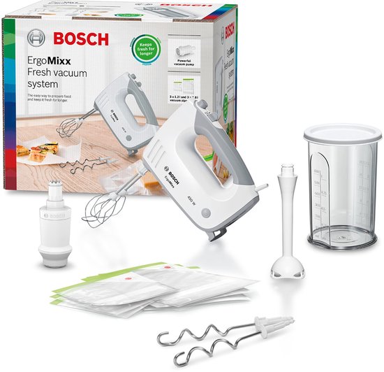 Bosch MFQ364V0 ErgoMixx - Vacuum Handmixer - 450W - Wit van Bosch — afbeelding 5