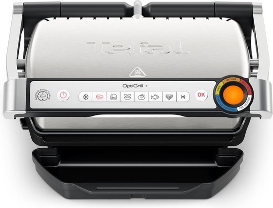Tefal Optigrill+ GC718D10 - Contactgrill - 6 automatische programma’s - RVS - Inclusief tang - 2000W