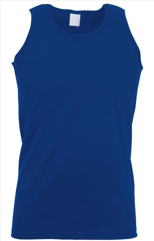 Débardeur / camisole bleu pour homme - Fruit of The Loom - coton - t-shirt sans manches / débardeurs / singulet M