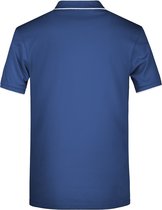 Grote maten polo shirt Golf Pro premium navy wit voor heren Blauwe plus size. bol