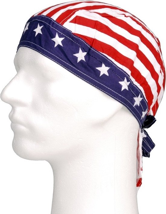 Bellatio Star and Stripes - Bandana - Rood/Blauw