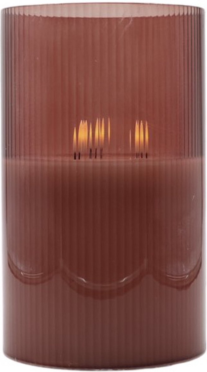 Mansion atmosphere Led sfeerlicht roodbruin 15x25cm
