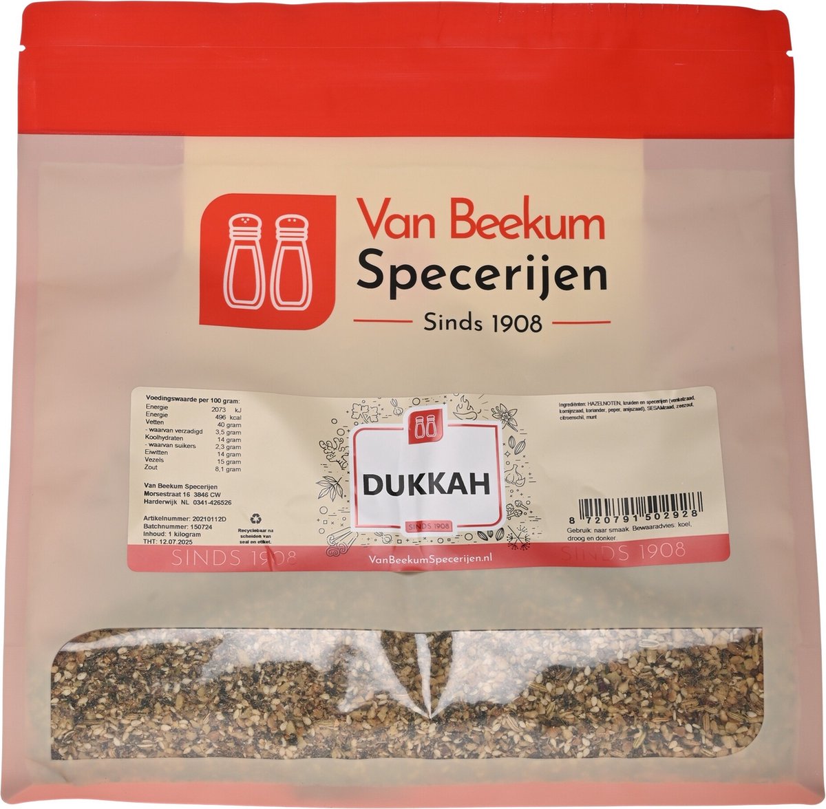 Goedkoopste Van Beekum Specerijen - Dukkah - 1 KG (hersluitbare stazak