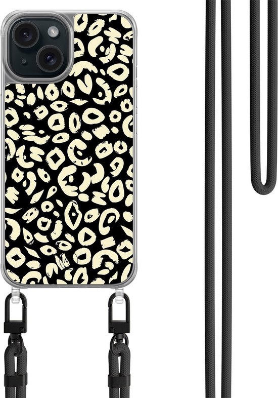 Aesthetic Herfst Beschermhoes met koord voor iPhone 13 6,1 inch (15,5