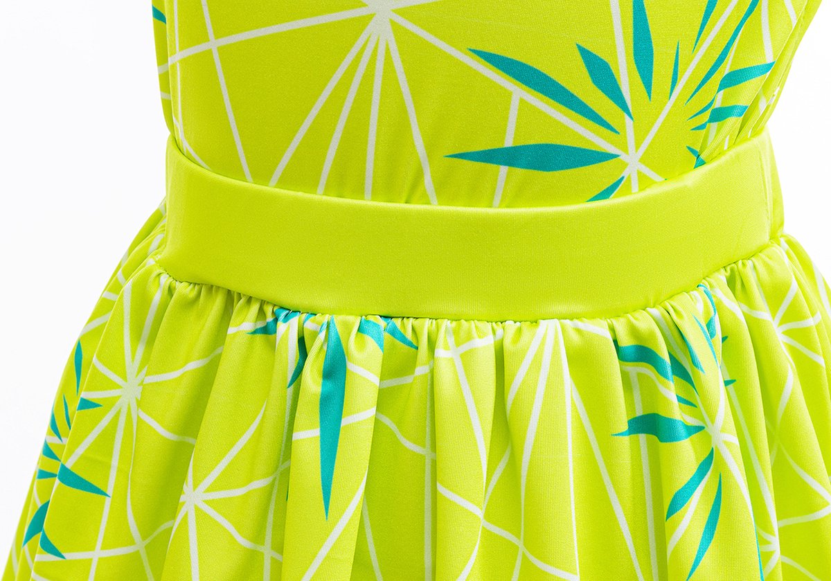 Joya Kids® Inside Verkleedjurk Joy | Binnenste en buiten Verkleedset Plezier | Verkleden Meisje Binnenste | Carnvalskleding Halloween Meisjes | Verkleed Jurk Groen | Met Accessoiresset en Blauwe Pruik | Maat 140 — afbeelding 12