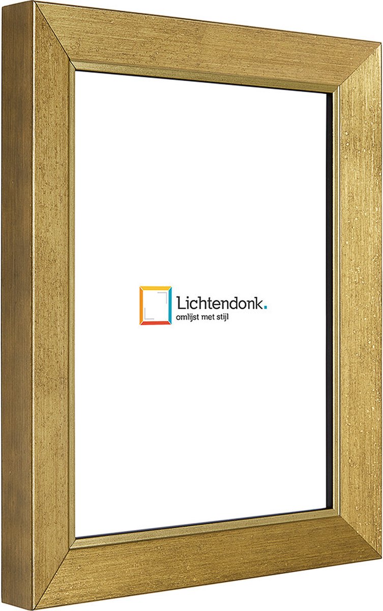 Lichtendonk Fotolijst - Chique Goud - Fotomaat 14,8x21 - Ontspiegeld glas - Art.nr. 105732148211