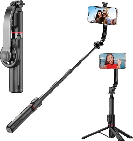 180CM Selfie Stick Statief, Uitbreidbaar All In 1 Mobiele Telefoon Statief Met Draadloze Afstandsbediening 360 Rotatie Telefoonhouder Compatibel Gopro Iphone 15 14 13 12 Samsung 629942174