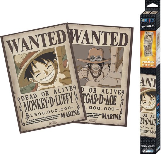 One Piece Wanted Unisex Poster - meerkleurig - Standard