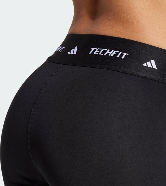 adidas Performance Legging court TECHFIT Stay In Play - Femmes - Noir - XS - 8cm