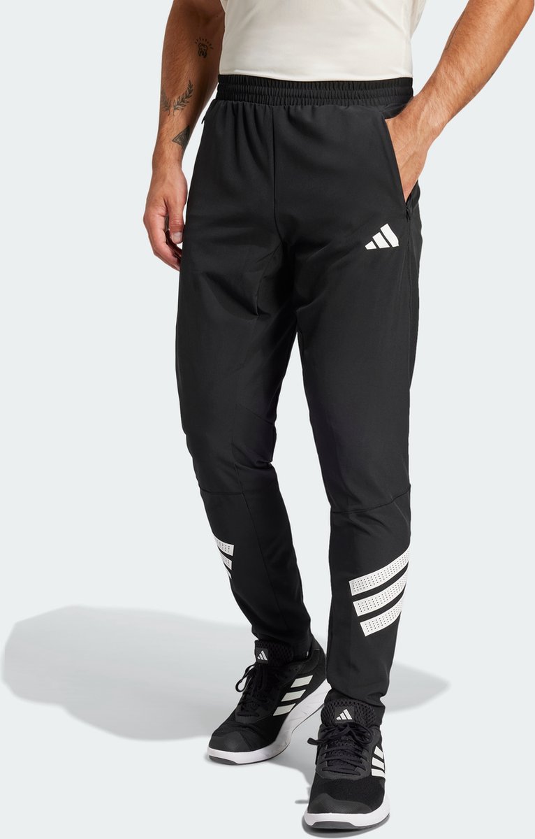 adidas Performance Icon 3-Stripes Woven Broek Heren Zwart- S bol