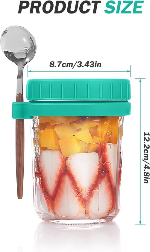 DingGreat 4 Pack 10oz Overnight Oats Jar - Herbruikbare Glazen Potten met Sluitschroef Deksels voor Overnight Haver, Salade Dressing, Yoghurt, Pudding, Chutney, Jam en Specerijen DingGreat 4 Pack 10oz Overnight Oats Jar - Herbruikbare Glazen Potten met Sluitschroef Deksels voor Overnight Haver, Salade Dressing, Yoghurt, Pudding, Chutney, Jam en Specerijen