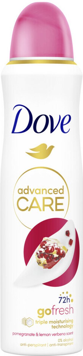 Dove Advanced Care Go Fresh granaatappel&citroenverbena 150 ml deodorant&anti-transpirant