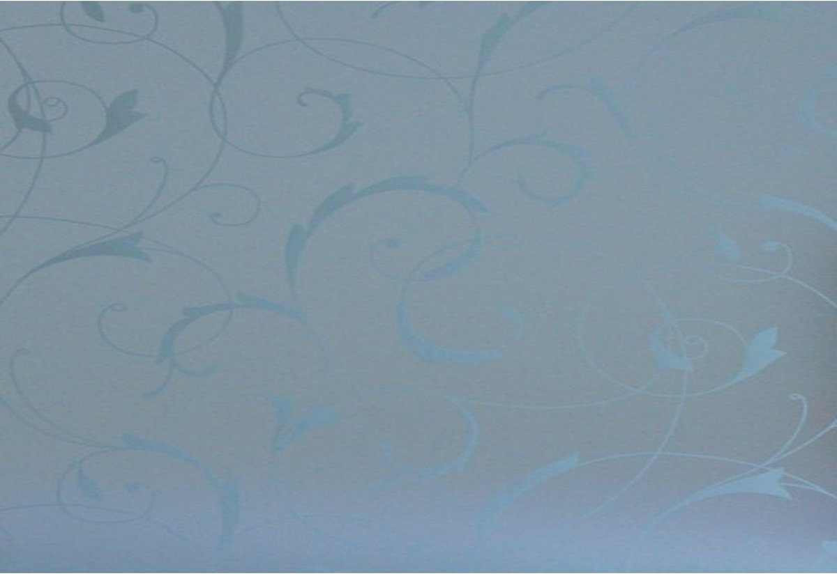2x raamfolie - ornament bloemen - semi-transparant - vinyl - 45 cm x 2 m - glasfolie