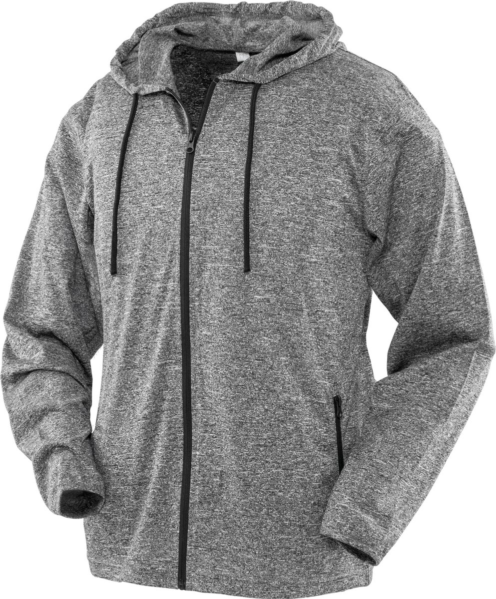 Spiro Womens hooded tee-jacket S277F - Grey / Black - M