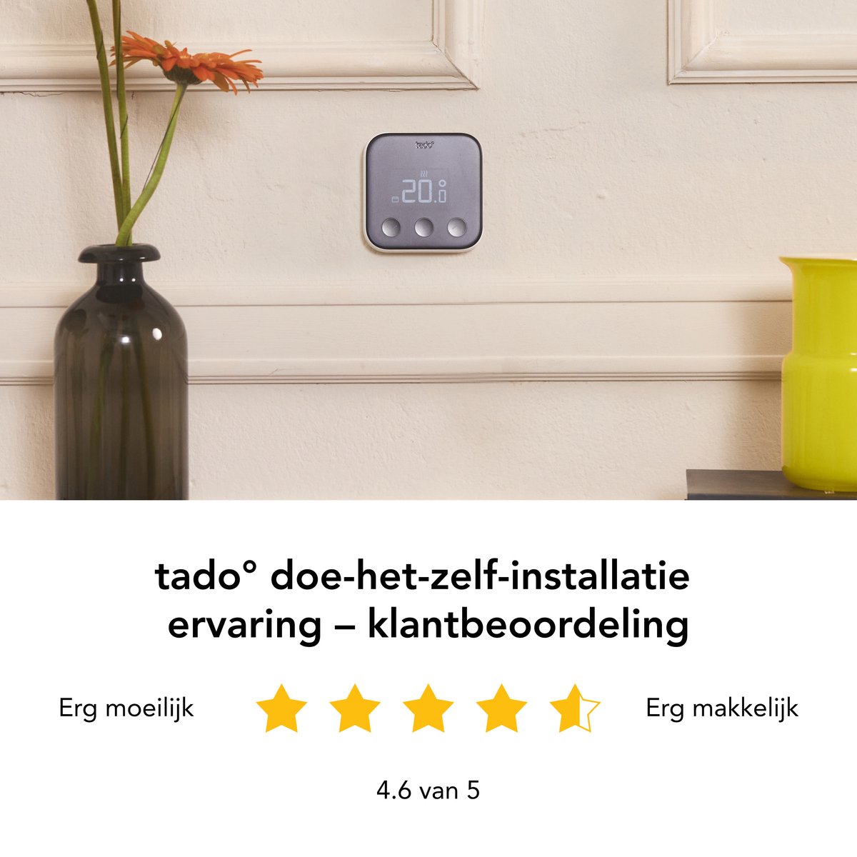 tado° Slimme Thermostaat X Bundel - Starterskit - Smart Thermostaat - incl. Matter Bridge & 5 Radiatorknoppen- Bedrade variant - werkt met Google Home, Alexa & Apple Homekit - Zwart/Wit thumbnail 3
