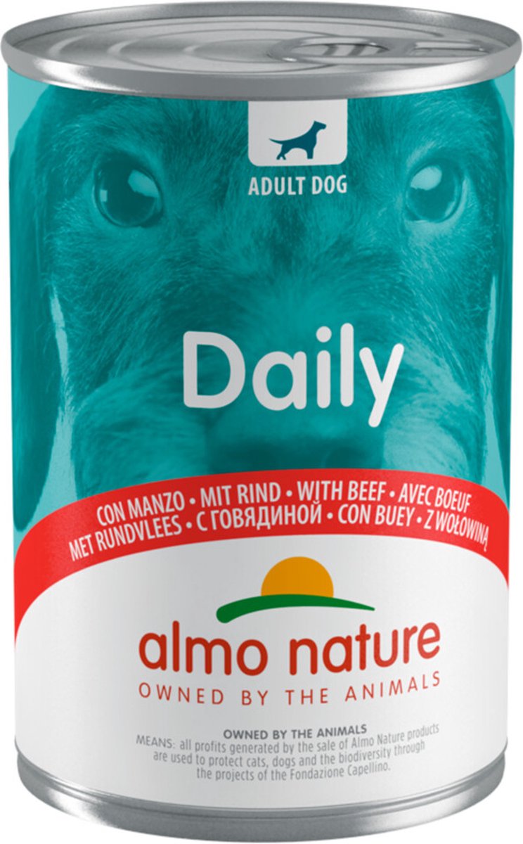 48x Almo Nature Daily Menu Hondenvoer Nat Rund 400 gr