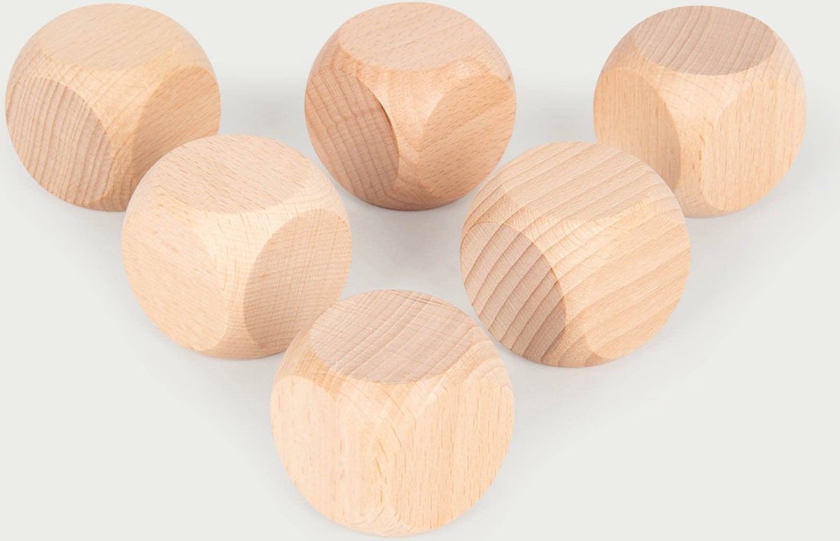 Tickit NATURAL WOODEN CUBES 40mm