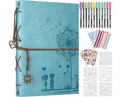 Leren fotoalbum 60 pagina's | DIY scrapbook | Zwart kraftpapier | Perfect voor herinneringen en als gastenboek
