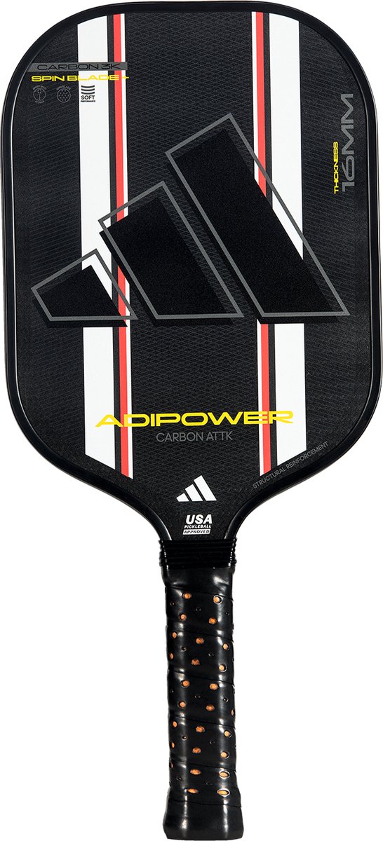 Adidas Pickleball Adipower Carbon Attk Zwart