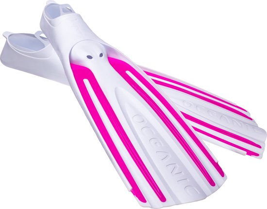 Oceanic Viper 2 - Flippers - Zwemvliezen Full Foot - Volwassenen - Wit/Roze - MD (39.5-41)