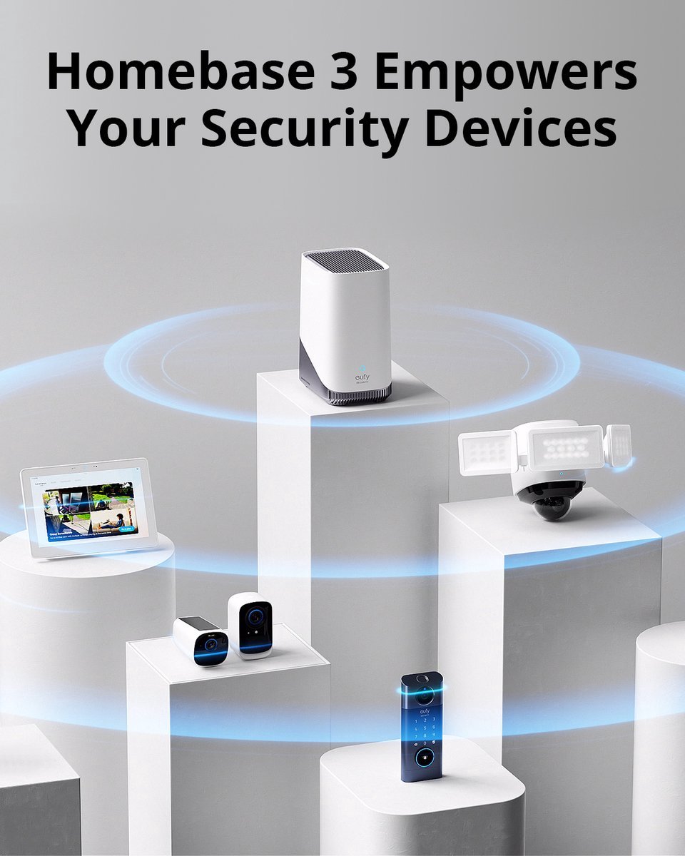 Afbeelding 2 van eufy security E340 video doorbell met chime + HomeBase 3 S380 + eufyCam 3 solar camera + 240GB SSD voor 3 jaar opslag - Bundelvoordeel