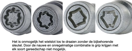 Antivol de jante - Antivol de roue adapté au Lexus RX à partir de 2003 - Merk Dragonslock - Galvanisé - Couleur Grijs