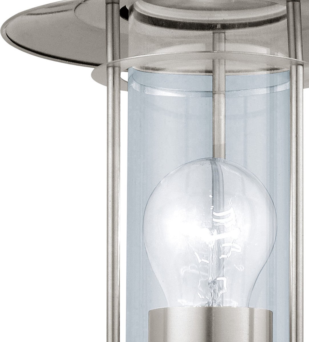 EGLO Outdoor lighting Wall lamp Sidney, 1-burner outdoor lamp, sensor wall lamp made of stainless steel, glass: white, opal matt, color: silver, fitting: E27, incl motion detector, IP44