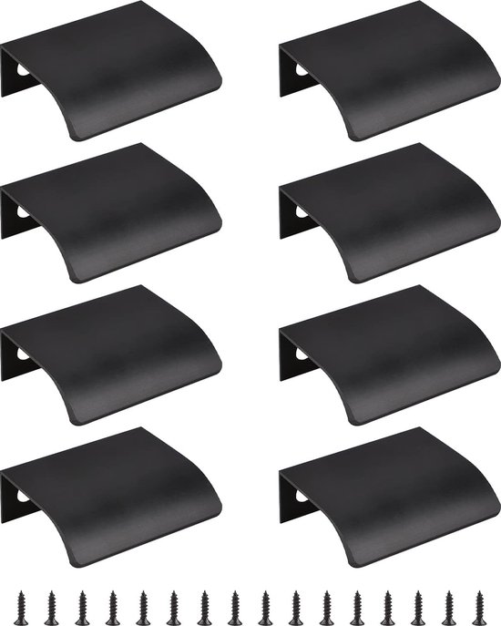 KAIISSA 2 x matzwarte vingerrandtrekker, kasthandgrepen, verborgen handvat, verborgen handvat, onzichtbare meubelstrip, ingebedde handgreep voor thuis, keuken, deurlade (300 mm KAIISSA 2 x matzwarte vingerrandtrekker, kasthandgrepen, verborgen handvat, verborgen handvat, onzichtbare meubelstrip, ingebedde handgreep voor thuis, keuken, deurlade (300 mm