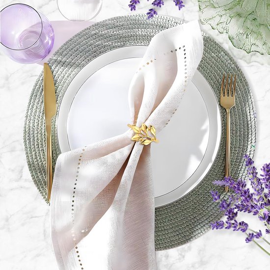 Servetringen Set van 6 - Houten Kralen Servetringen | Rustieke Houten Servetringhouder voor Tafeldecoratie | Handgemaakte LEBEJUA Servetring met Houten Kralen & Jutetouw - Boerderij Servetring Boho Style