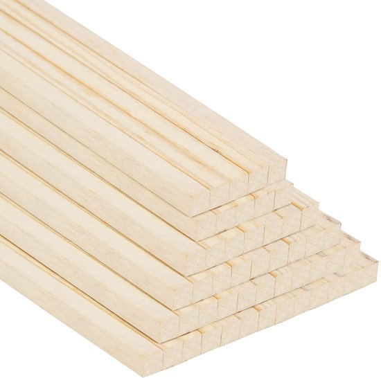 Houten blokken om te knutselen, onafgewerkte houten blokjes, 6,5 cm natuurlijke houten blokken, 8 stuks, vierkante houten blokjes, houten kubussen voor kunst en knutselprojecten