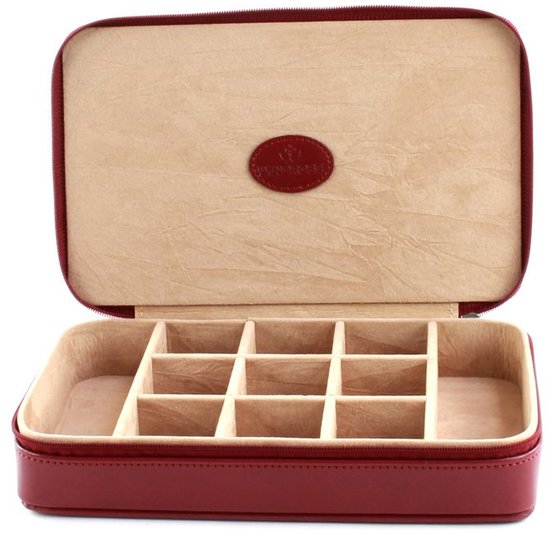 Boîte à Bijoux WINDROSE Merino Charmbox Rouge - Neuf Avec étiquettes - Range-bijoux Pratique Et élégant