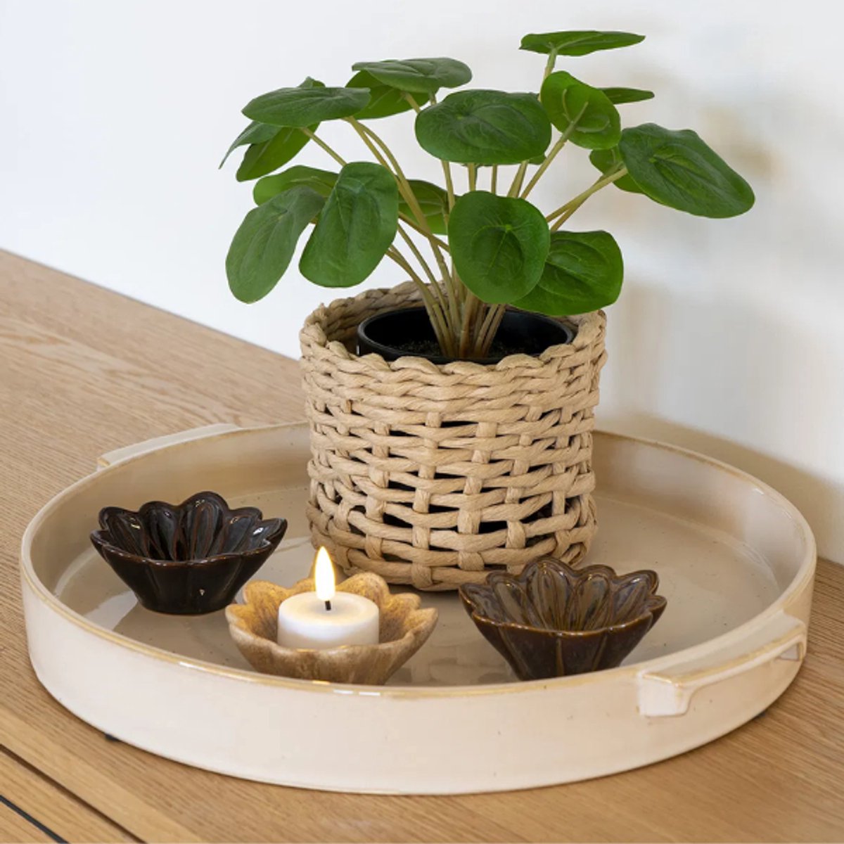 Set lichtbruine papieren mandjes - Set van 2 - House Nordic - Manden - Bruin - Papier