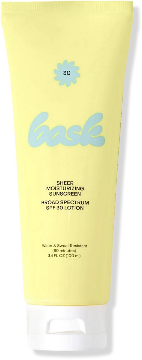 Bask SPF 30 Lotion - Zonder Witte Waas – Vanille & Kokosgeur – 100 ml - AMICI Cosmetics - Zonnebrand - Natuurlijke zonnebrand - Zonnebrandcreme - Vegan & Reef-Friendly – Geschikt voor Gevoelige Huid – Waterresistent