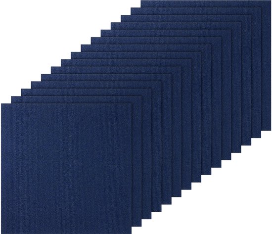 Tapijttegels, 50 x 50 cm, zelfklevend, 10 stuks, 2,5 m², tapijt, tegels met rugbedekking, duurzaam tapijt, vloerbedekking voor woning, kantoor, commercieel, donkergrijs