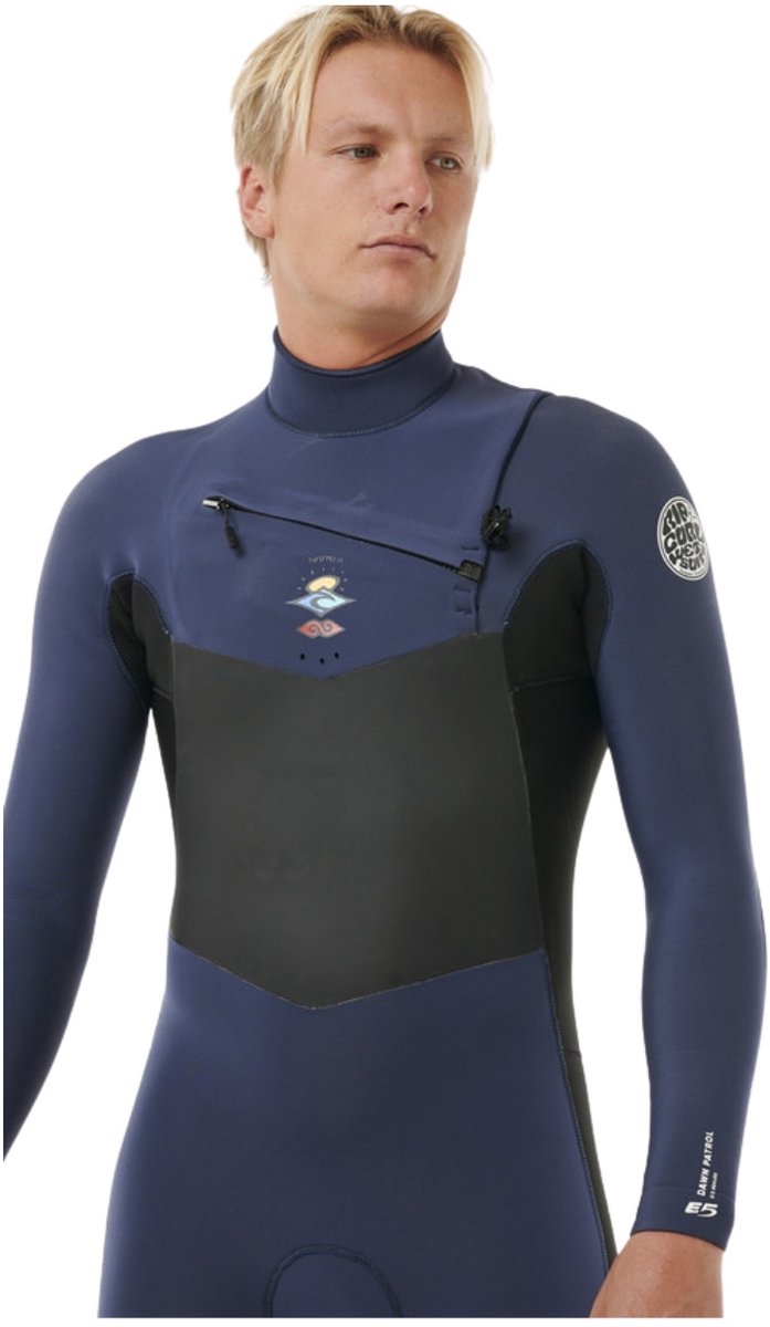 2025 Rip Curl Heren Dawn Patrol 3/2mm Borst Ritssluiting Wetsuit 158MF