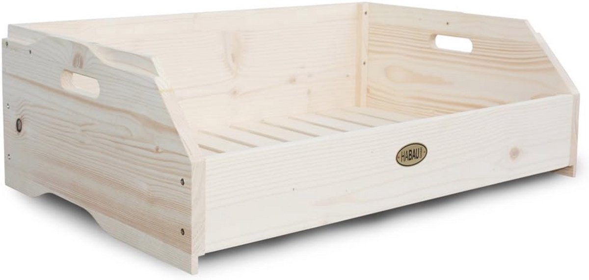 Stapelbare voorraaddoos van hout - multifunctioneel - 59 x 38 x 18 cm