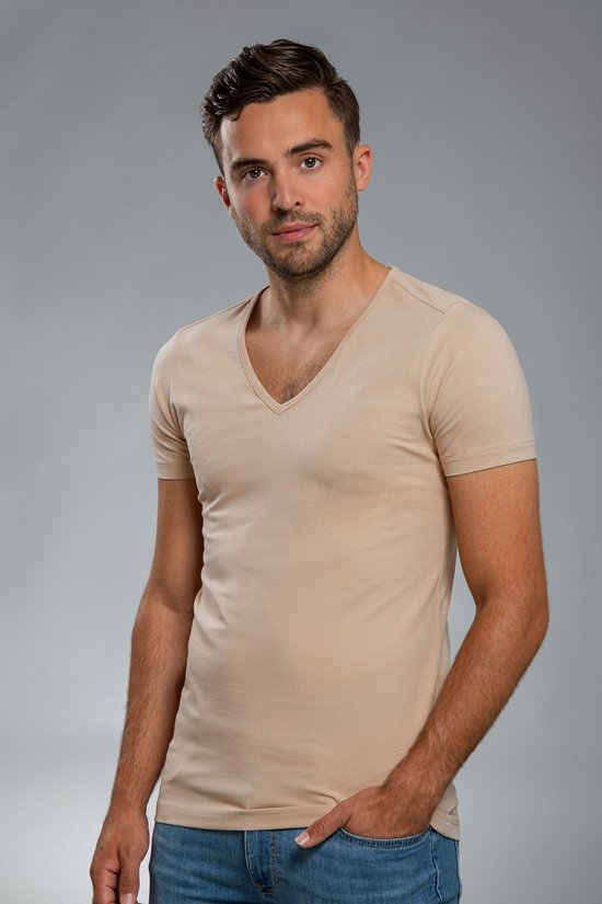 Suitable Vita T-shirt V-hals Wit 2-Pack - Heren - Kleding - Maat Modern-Fit, wit, XXL