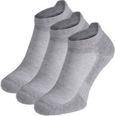 NOMAD® 3-Pack Bio Footie Wandelsokken | Maat 39/42 | Grijs | Bio Katoen | Enkelsokken Dames & Heren | Ademend & Verstevigd | Lage sokken