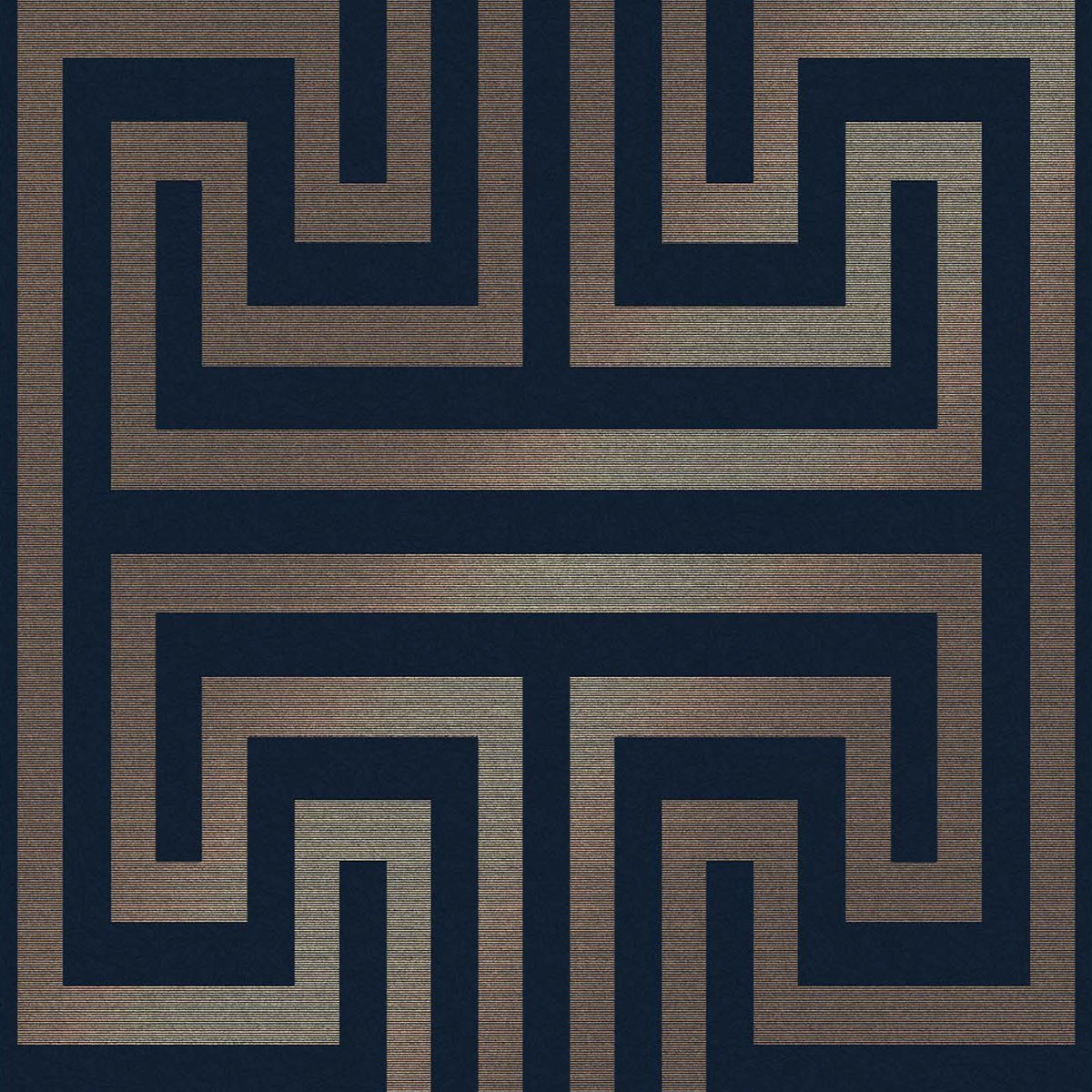 Next vliesbehang Metallic Greek Key blauw 10mx52cm