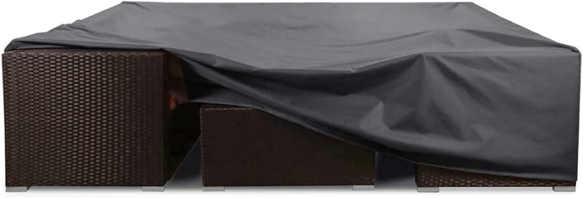 LifeStages® Afdekking voor tuinmeubelen, waterdichte beschermhoes, anti-UV-afdekzeil voor tuintafels, terrasmeubels, regenbescherming en stofdicht, zware belasting, 420D Oxford-weefsel, 300 x 250 x 100 cm