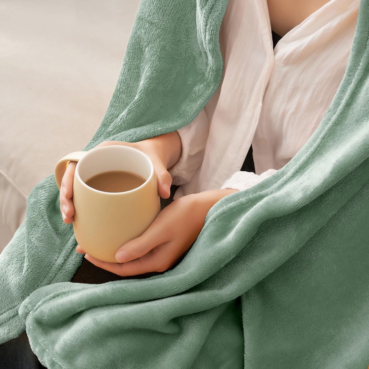 Ibenzoa® Premium Zachte en Comfortabele Dekken – Matcha Groen, Diverse Afmetingen