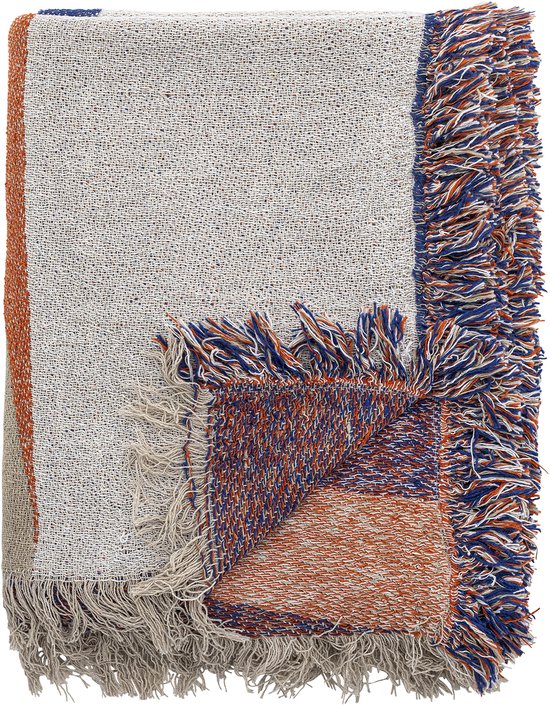 Bloomingville Clarita Plaid - Oranje - Gerecycleerd Katoen