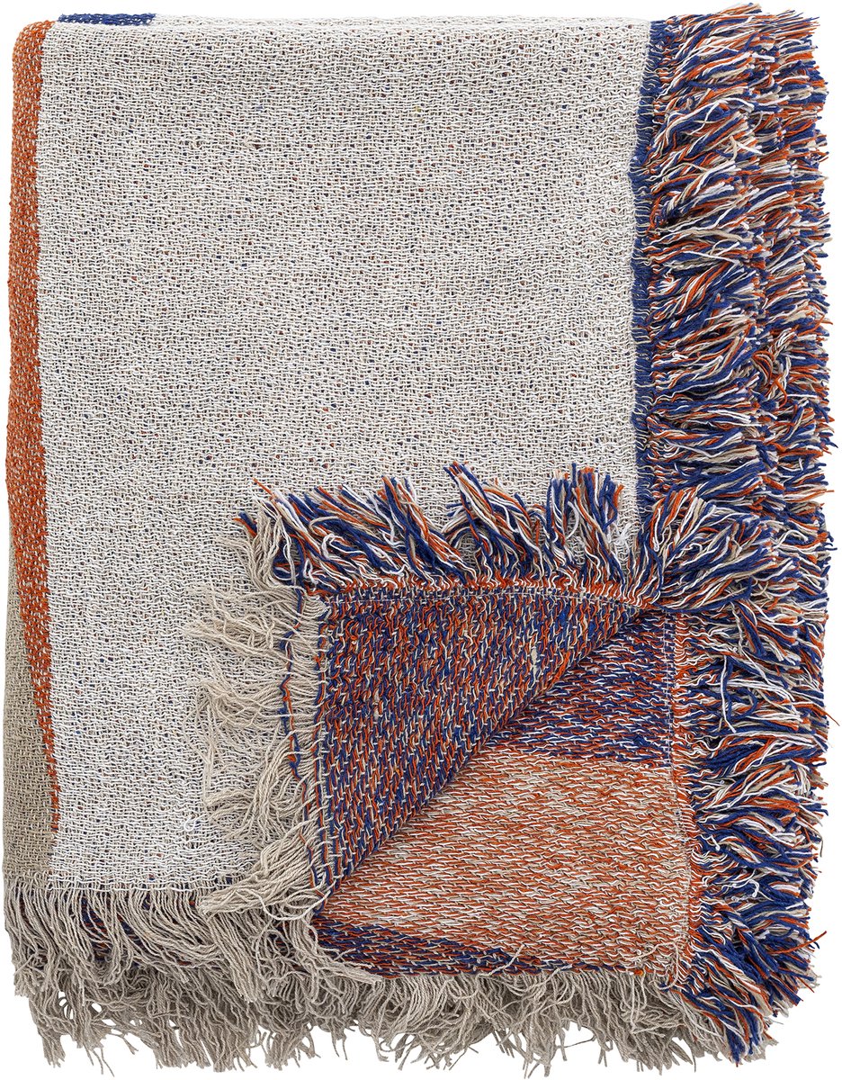 Clarita Plaid - Oranje - Gerecycleerd Katoen