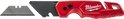 Milwaukee Fastback rood kantelmes met een los reserveblad.