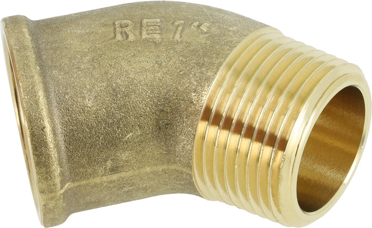Bonfix messing Bocht 45� - 1/2 - binnen x buitendraad