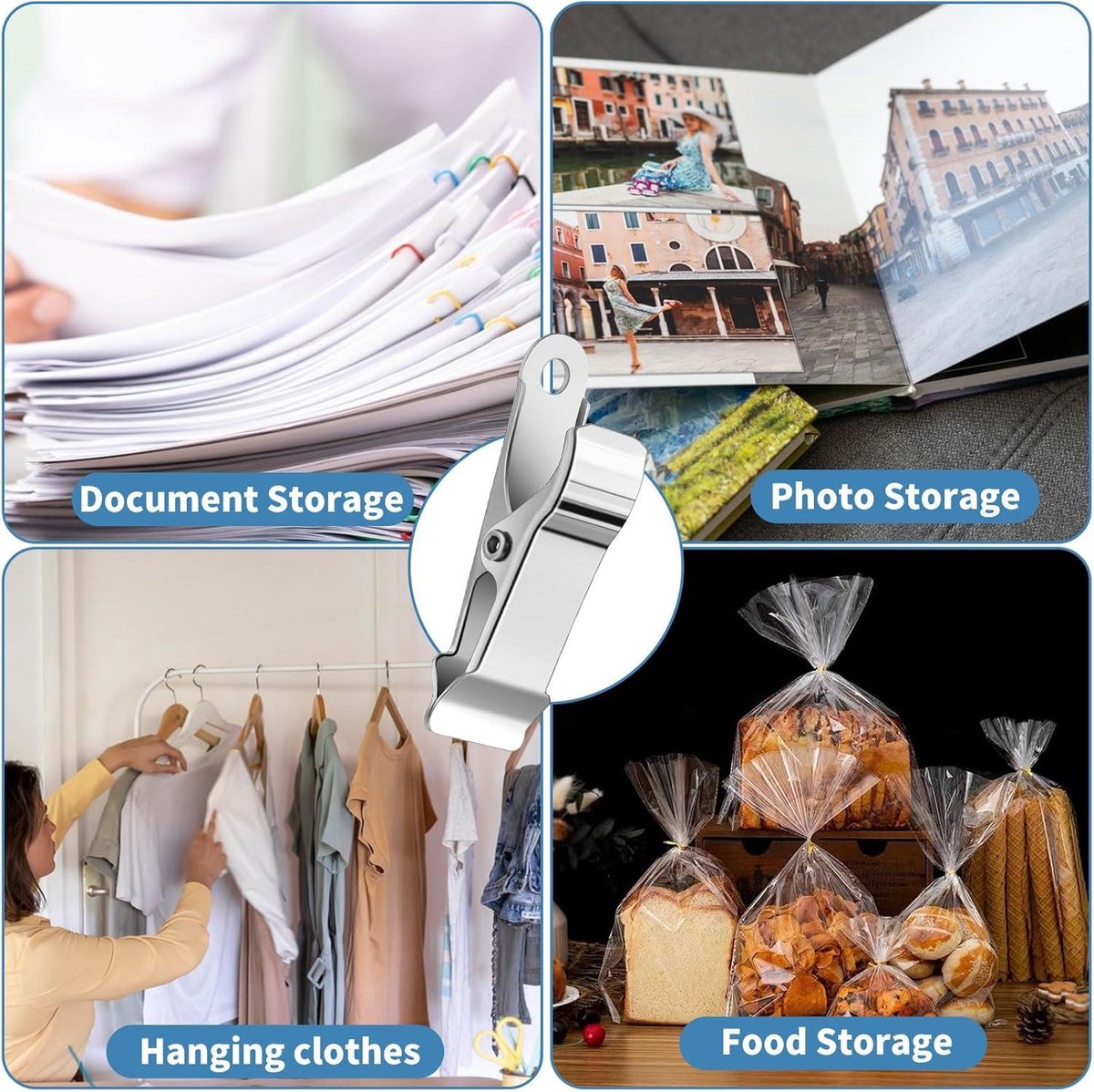 thumbnail: Oneroomone Roestvrijstalen Slangklemmen Set - 304 RVS, 5 Meter Band, 12 Klemmen